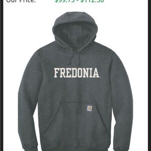 WINTER SALE ** Carhartt Charcoal Hoodie with Fredonia Print